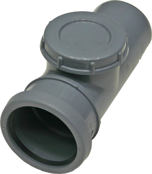 PP-HT kaanega puhastuskolmik 110, hall