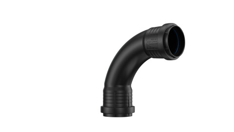 PP MASTER 3 PLUS lauge kaksikmuhvpõlv 50 nurgaga 87°, must