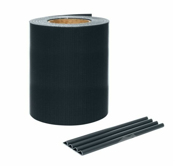 Aiakattelint MIKKO ECONOMY RAL 7016 (hall) 0.19 x 35 m + kinnitusklambrid 28 tk.