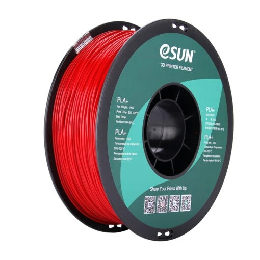eSun PLA+ 1.75mm 1kg Fire Engine Red- Tuletõrje Punane